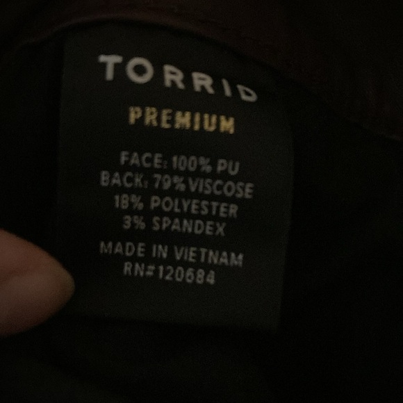 Torrid Premium Faux Leather Jegging - Oxblood - Picture 8 of 8